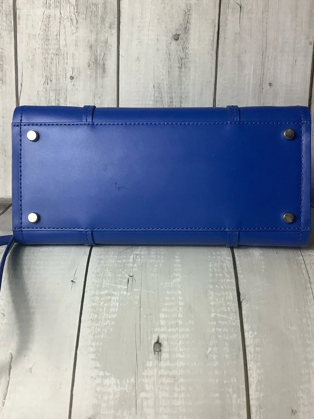 kate spade Electric Blue Leather Tote with Top Handles